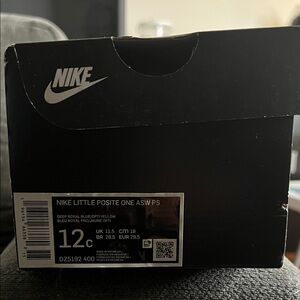 Nike Little Posite One ASW PS in Deep Royal Blue and Yellow